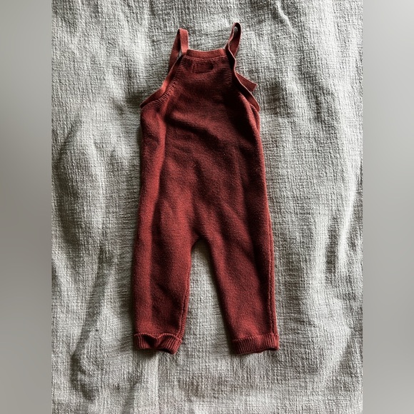 Little Planet by Carter's organic overalls jumpsuit in brick red 18 months - Picture 2 of 4
